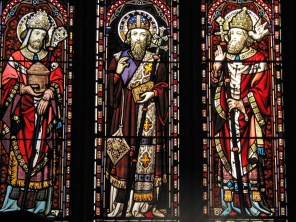 성 암브로시오와 성 요한 크리소스토모와 교황 성 대 그레고리오 1세_photo by Lawrence OP_in the church of St Thomas the Martyr in Oxford_England.jpg
